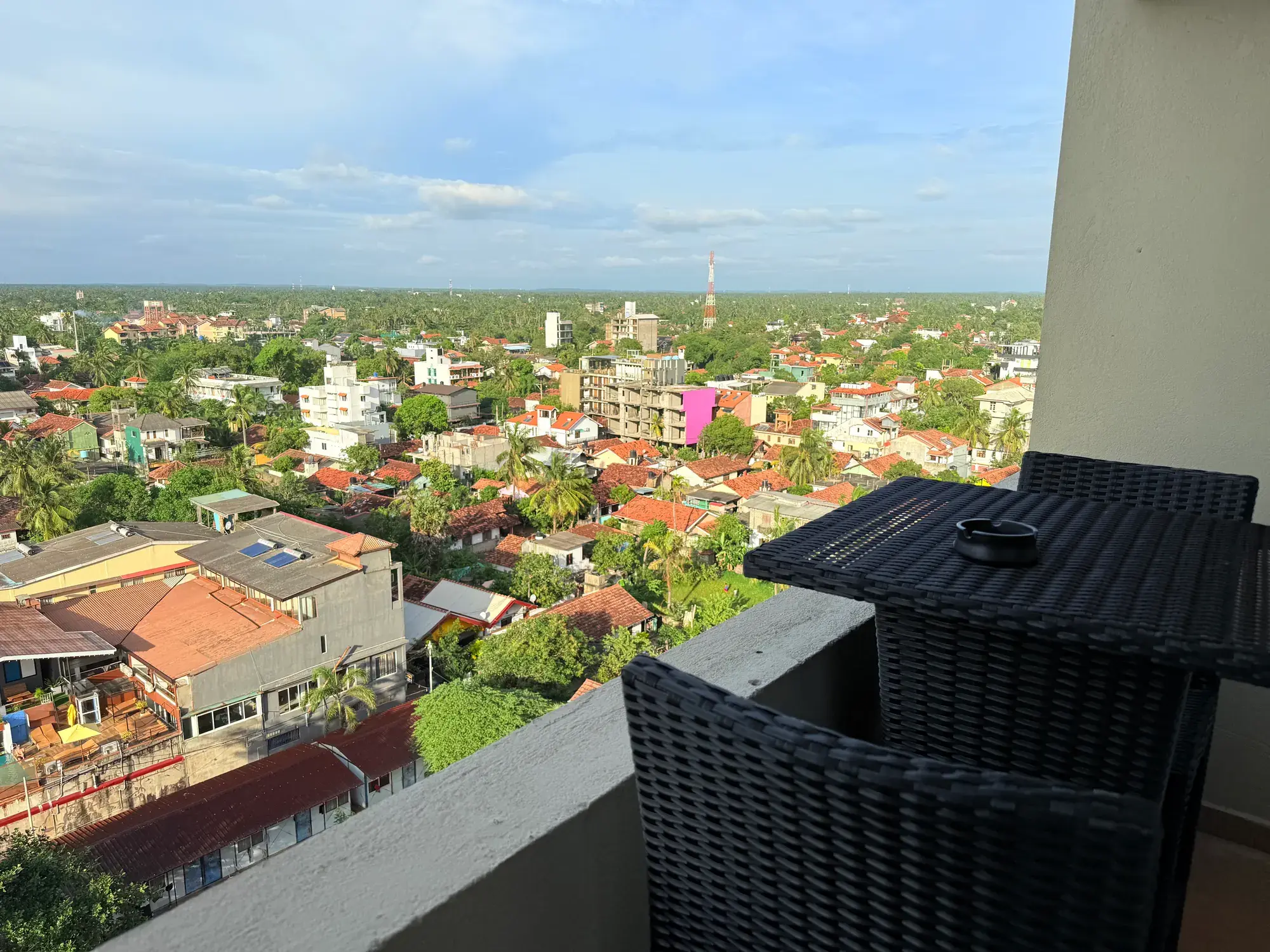 View from the balcony over Negombo