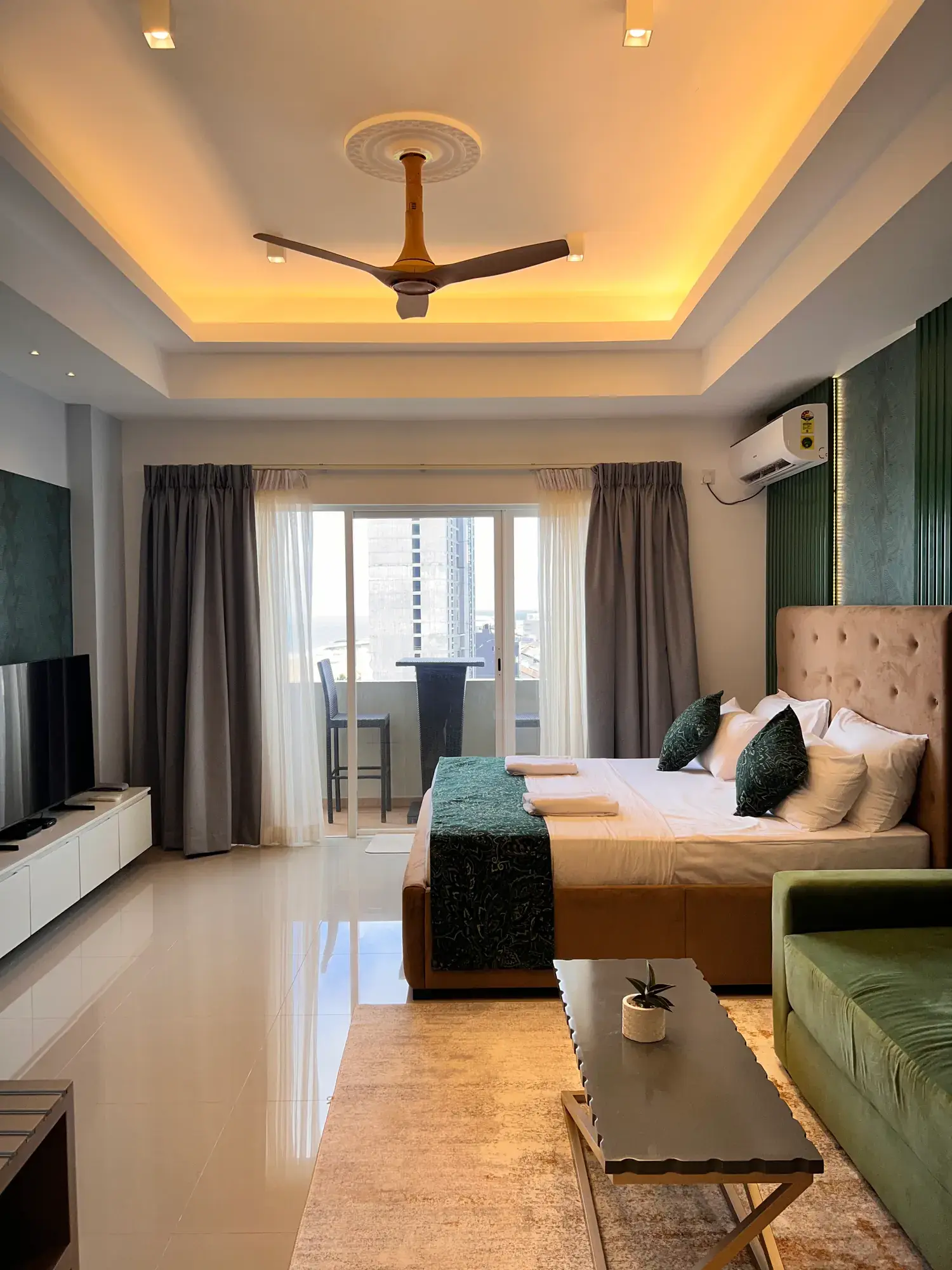 Room looking towards the balcony