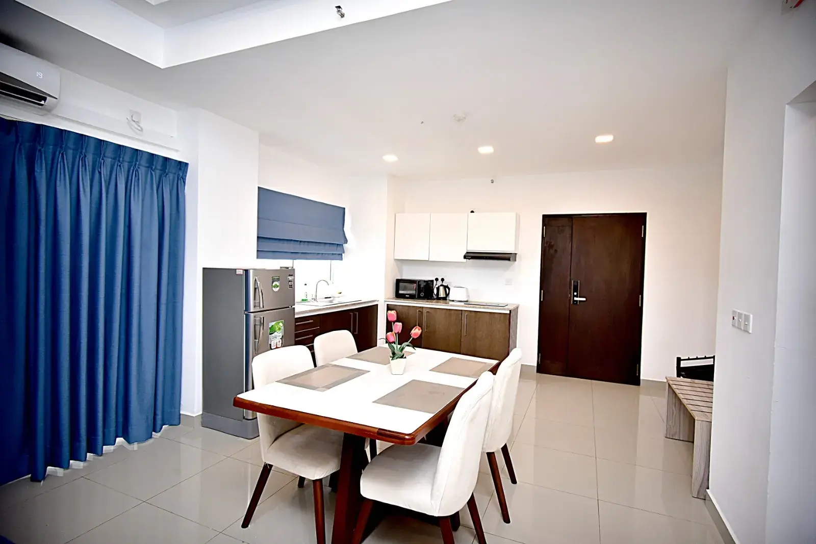 Dining table next to the kitchen