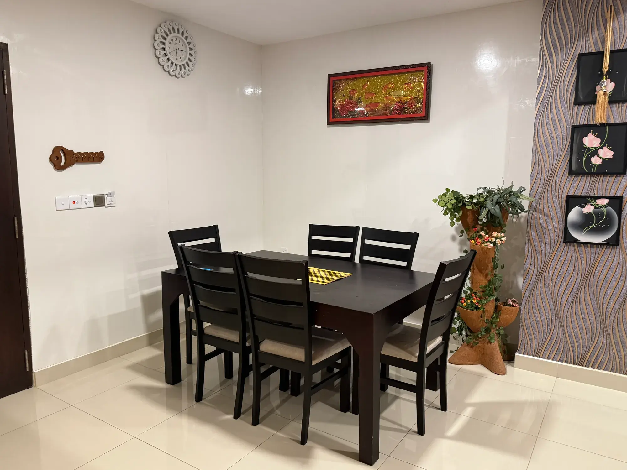 Dining table and chairs